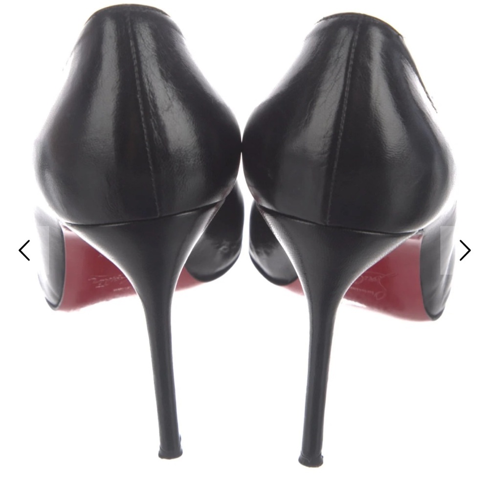 Christian Louboutin Black Leather Heels - Picture 2 of 4